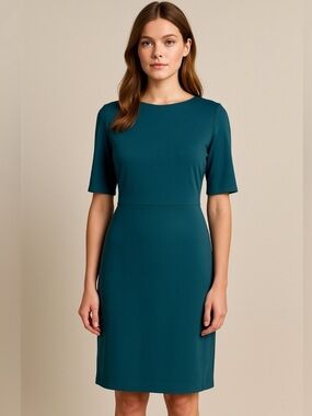 Ann Taylor The Short Sleeve Sheath Dress in Bi-Stretch